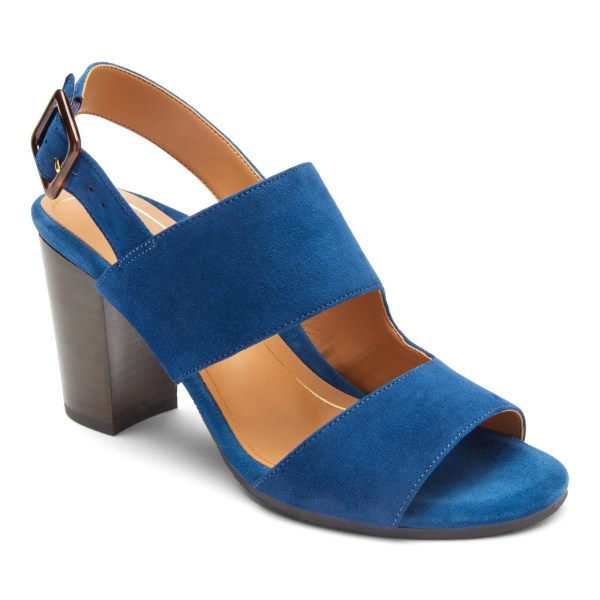 Vionic Heels Ireland - Bianca Heel Dark Blue - Womens Shoes Ireland | ZIOWD-8259